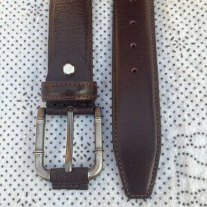 Men Leather Brown Belt Handmade Waistband Brass Buckle New Belt 36-38